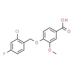 4-((2-Chloro-4-fluorobenzyl)oxy)-3-methoxybenzoic acid Structure