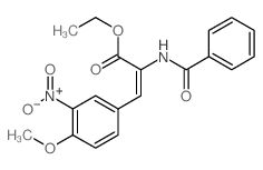 2-Propenoic acid,2-(benzoylamino)-3-(4-methoxy-3-nitrophenyl)-, ethyl ester picture