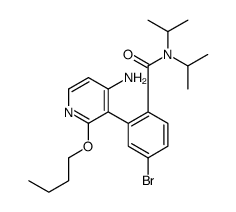2-(4-氨基-2-丁氧基吡啶-3-基)-4-溴-N,N-二异丙基苯甲酰胺结构式