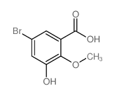 5-Bromo-3-hydroxy-2-methoxybenzoic acid Structure