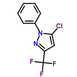 5-氯-1-苯基-3-三氟甲基-1H-吡唑结构式