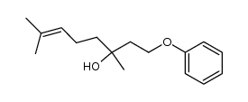 1-phenoxy-3,7-dimethyl-6-octene-3-ol结构式