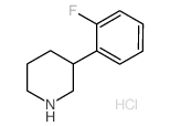 3-(2-氟苯基)哌啶盐酸盐结构式