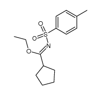 ethyl N-tosylcyclopentanecarbimidate结构式