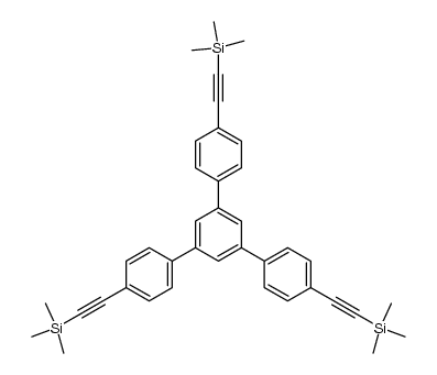 1,3,5-tris-[(4-trimethylsiylethynyl)phenyl]benzene结构式