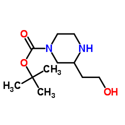 tert-butyl 3-(2-hydroxyethyl)piperazine-1-carboxylate Structure