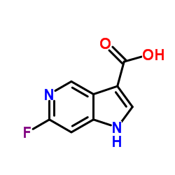 6-FLUORO-5-AZAINDOLE-3-CARBOXYLIC ACID结构式