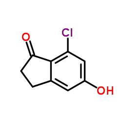 7-氯-5-羟基-2,3-二氢-1H-茚-1-酮结构式