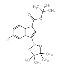 1-Boc-5-氯吲哚-3-硼酸频那醇酯结构式