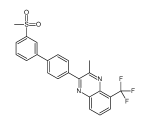 3-Methyl-2-[3'-(methylsulfonyl)-4-biphenylyl]-5-(trifluoromethyl) quinoxaline结构式