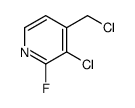 3-chloro-4-(chloromethyl)-2-fluoropyridine结构式