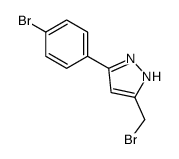 5-(bromomethyl)-3-(4-bromophenyl)-1H-pyrazole Structure