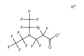 potassium 3-(bis(perfluoroethyl)amino)-2,2,3,3-tetrafluoropropanoate结构式