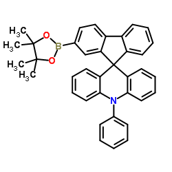 10-Phenyl-2'-(4,4,5,5-tetramethyl-1,3,2-dioxaborolan-2-yl)-10H-spiro[acridine-9,9'-fluorene]结构式