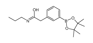 3-(N-丙基氨基羰基)甲基苯硼酸频那醇酯结构式