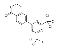 ethyl 4-[4,6-bis(trichloromethyl)-1,3,5-triazin-2-yl]benzoate结构式