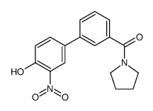 [3-(4-hydroxy-3-nitrophenyl)phenyl]-pyrrolidin-1-ylmethanone结构式