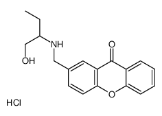 2-[(1-hydroxybutan-2-ylamino)methyl]xanthen-9-one,hydrochloride结构式