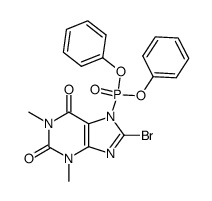 7-O,O-diphenylphosphoryl-8-bromotheophylline结构式