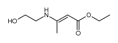 ethyl N-[2-hydroxyethyl]-β-aminocrotonate结构式