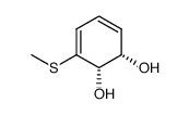 (1S,2S)-1,2-dihydroxy-3-methylsulfanylcyclohexa-3,5-diene结构式