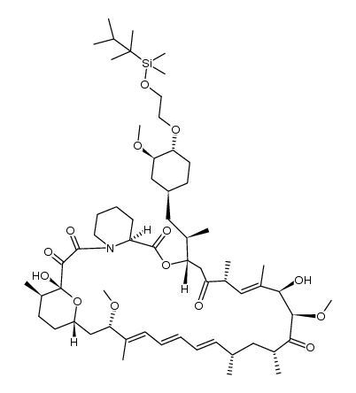 40-O-[2-((2,3-dimethylbut-2-yl)dimethylsilyloxy)ethyl] rapamycin结构式