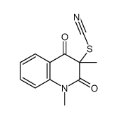 1,2,3,4-tetrahydro-1,3-dimethyl-2,4-dioxoquinolin-3-yl thiocyanate结构式