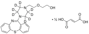 喹硫平-D8标准液 CRM hemifumarate结构式