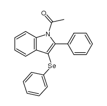 1-N-acetyl-2-phenyl-3-(phenylseleno)indole结构式