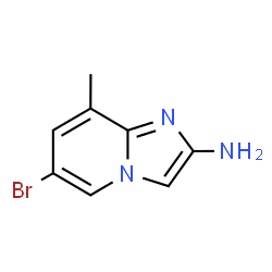 6-溴-8-甲基咪唑并[1,2-a]吡啶-2-胺结构式