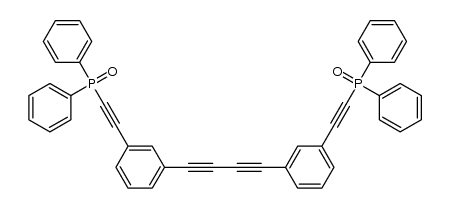 ((buta-1,3-diyne-1,4-diylbis(3,1-phenylene))bis(ethyne-2,1-diyl))bis(diphenylphosphine oxide)结构式
