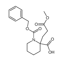 N-(benzyloxycarbonyl)-2-(methoxycarbonylethyl)-pipecolic acid Structure