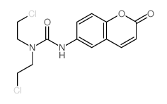 Urea,N,N-bis(2-chloroethyl)-N'-(2-oxo-2H-1-benzopyran-6-yl)-结构式