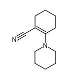 2-piperidino-1-cyclohexene-1-carbonitrile结构式