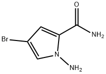 1-氨基-4-溴-1H-吡咯-2-甲酰胺结构式