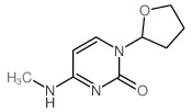 2(1H)-Pyrimidinone, 4-(methylamino)-1-(tetrahydro-2-furanyl)- Structure