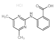 2-[(4,6-dimethylpyrimidin-2-yl)amino]benzoic acid,hydrochloride Structure