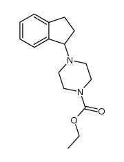 ethyl 4-(2,3-dihydro-1H-inden-1-yl)piperazine-1-carboxylate Structure