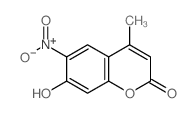 7-羟基-4-甲基-6-硝基香豆素结构式