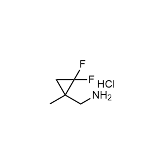 (2,2-二氟-1-甲基环丙基)甲胺盐酸盐结构式