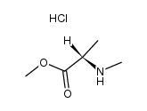 N-methyl-L-alanine methyl ester hydrochloride结构式