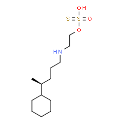 2-(4-Cyclohexylpentyl)aminoethanethiol sulfate Structure