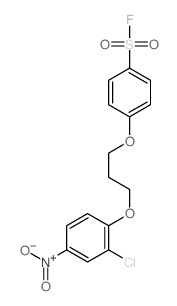 Benzenesulfonylfluoride, 4-[3-(2-chloro-4-nitrophenoxy)propoxy]- Structure