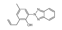 2-(2H-苯并三唑-2-基)-4-甲基-6-(2-丙烯基)苯酚结构式