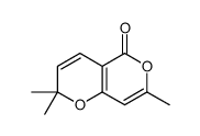 2,2,7-三甲基-2H-吡喃并[4,3-b]吡喃-5-酮结构式