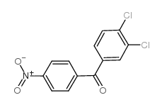 (3,4-二氯苯)(4-硝基苯)甲酮结构式