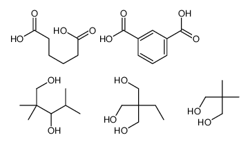 1,3-苯二甲酸与2,2-二甲基-1,3-丙二醇、2-乙基-2-羟甲基-1,3-丙二醇和2,2,4-三甲基-1,3-戊二醇的聚合物结构式