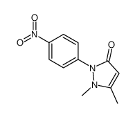 2,3-dimethyl-1-(4-nitrophenyl)-3-pyrazolin-5-one Structure