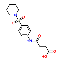 N-[4-(PIPERIDINE-1-SULFONYL)-PHENYL]-SUCCINAMIC ACID结构式
