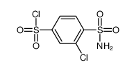 3-chloro-4-sulfamoylbenzenesulfonyl chloride Structure